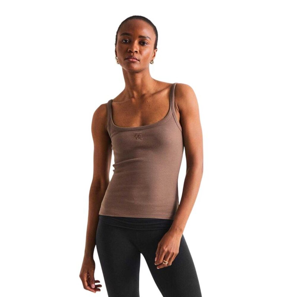 4th And Reckless Womens/Ladies Scoop Neck Tank Top / Brown